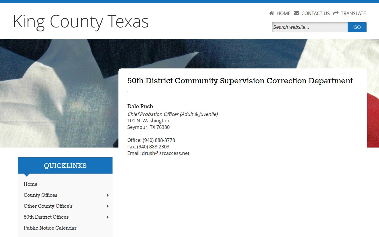 King County probation office for post-release supervision records